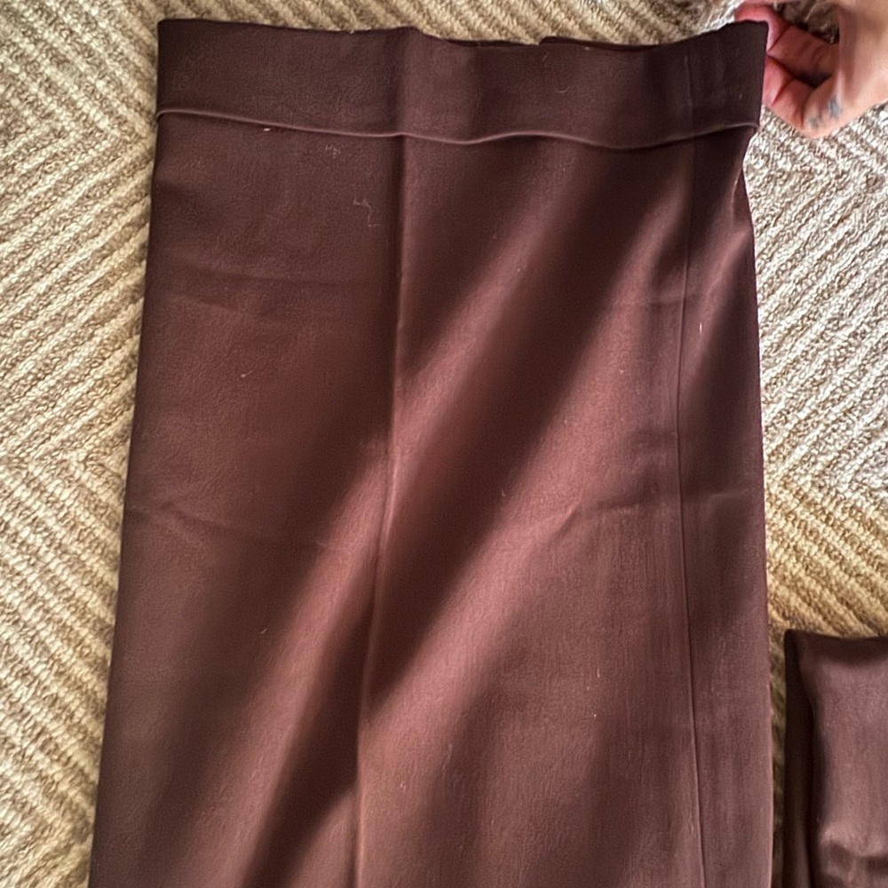 Style & Co Women's Brown Trousers with Belt - Picture 8 of 9